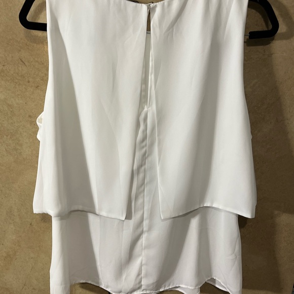 Zara Basic layered sleeveless white blouse - Picture 4 of 4